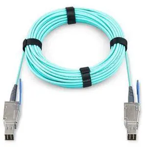 Mini SAS HD SFF-8644 to SFF-8644 AOC Fiber Optic Cable, 12G External Mini SAS Fiber Cable for Hard Disk Server, SAN, Raid Card, 5-m(13.4-ft) Mini SAS HD SFF-8644 to SFF-8644 AOC Fiber Optic Cable, 12G External Mini SAS Fiber Cable for Hard Disk Server, SAN, Raid Card, 5-m(13.4-ft)