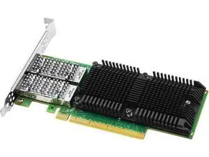 100GbE Network Card Compatible with Mellanox ConnectX-5 Ex, Dual-Port PCI Express 4.0 (16GT/s) x16 Ethernet NIC Adapter Supports Windows Server/Linux/VMware 100GbE Network Card Compatible with Mellanox ConnectX-5 Ex, Dual-Port PCI Express 4.0 (16GT/s) x16 Ethernet NIC Adapter Supports Windows Server/Linux/VMware