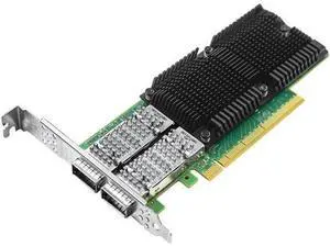 100GbE Network Adapter Compatible with Mellanox ConnectX-5 Ex, PCIe 4.0(16GT/s) x16 Ethernet NIC, Dual QSFP28 Infiniband Network Card Compare to MCX556A-EDAT 100GbE Network Adapter Compatible with Mellanox ConnectX-5 Ex, PCIe 4.0(16GT/s) x16 Ethernet NIC, Dual QSFP28 Infiniband Network Card Compare to MCX556A-EDAT