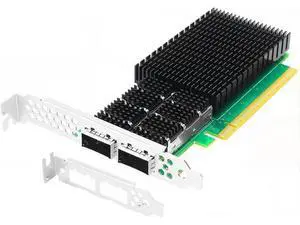 Dual-Port QSFP56 100GbE SmartNIC for Mellanox ConnectX-6 Dx Ethernet Adapter Card PCIe 4.0 x16 Zero-Touch RoCE Support Windows/Windows Server/Linux Dual-Port QSFP56 100GbE SmartNIC for Mellanox ConnectX-6 Dx Ethernet Adapter Card PCIe 4.0 x16 Zero-Touch RoCE Support Windows/Windows Server/Linux