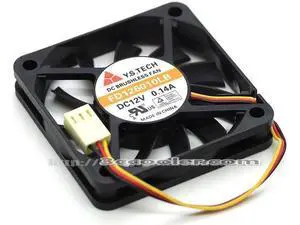 for Y.S.TECH 6010 6CM FD126010LB 12V 0.14A 3 Wires 3 Pins case Fan for Y.S.TECH 6010 6CM FD126010LB 12V 0.14A 3 Wires 3 Pins case Fan