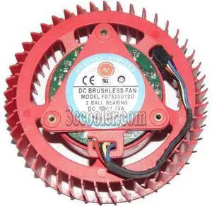 for NTK FD7525U12D 12V 1.7A 4 wires 4 pins circular red vga fan graphics card cooler for NTK FD7525U12D 12V 1.7A 4 wires 4 pins circular red vga fan graphics card cooler