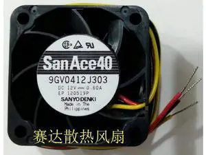 for DC square Cooler of SANYO 40*28mm 9GV0412J303 with 12V 0.6A 3-Wires switch inverter fan for DC square Cooler of SANYO 40*28mm 9GV0412J303 with 12V 0.6A 3-Wires switch inverter fan
