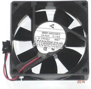 for Original Melco 8CM 80*25mm MMF-08D24ES RN7 24V 0.16A 2 Wires 2 Pins Inverter Fan for YASKAWA PLC ABB for Original Melco 8CM 80*25mm MMF-08D24ES RN7 24V 0.16A 2 Wires 2 Pins Inverter Fan for YASKAWA PLC ABB
