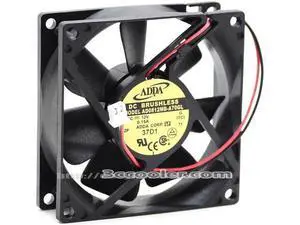 for Original ADDA 8cm 8025 12V 0.15A AD0812MB-A70GL 2 Wires 2 Pins Dual Balls Bearing DC Fan for Original ADDA 8cm 8025 12V 0.15A AD0812MB-A70GL 2 Wires 2 Pins Dual Balls Bearing DC Fan