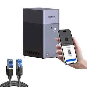 UGREEN NAS DH2300 2-Bay Desktop NAS,Network Attached Storage (Diskless) Bundle Cat 8 Ethernet Cable 10FT, High Speed Braided 40Gbps 2000Mhz Network Cord Cat8 RJ45 LAN Cables UGREEN NAS DH2300 2-Bay Desktop NAS,Network Attached Storage (Diskless) Bundle Cat 8 Ethernet Cable 10FT, High Speed Braided 40Gbps 2000Mhz Network Cord Cat8 RJ45 LAN Cables