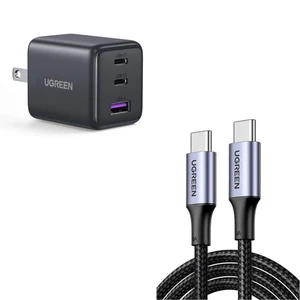 UGREEN 100W USB-C Cable (2-Pack) + 30W USB-C GaN Charger Bundle High-Speed Charging Combo for Laptop, Phone & Tablet UGREEN 100W USB-C Cable (2-Pack) + 30W USB-C GaN Charger Bundle High-Speed Charging Combo for Laptop, Phone & Tablet