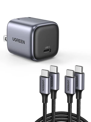 UGREEN 30W USB C Charger Bundle with 3.3ft 60W 2-Pack USB C Cable Nylon Braided for iPhone 15, Samsung Galaxy S24, Google Pixel 7, MacBook Air/Pro, Dell XPS, iPad Pro/Mini 6/Air, Switch UGREEN 30W USB C Charger Bundle with 3.3ft 60W 2-Pack USB C Cable Nylon Braided for iPhone 15, Samsung Galaxy S24, Google Pixel 7, MacBook Air/Pro, Dell XPS, iPad Pro/Mini 6/Air, Switch