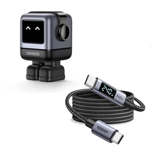UGREEN Uno Charger 65W USB C Charger Bundle with 6.6ft 240W USB C Cable with Digital Display Compatible with iPhone 17/17 Pro/17 Pro Max, MacBook Pro/Air, Galaxy S25/S24, iPad Pro/Air, Pixel 10 UGREEN Uno Charger 65W USB C Charger Bundle with 6.6ft 240W USB C Cable with Digital Display Compatible with iPhone 17/17 Pro/17 Pro Max, MacBook Pro/Air, Galaxy S25/S24, iPad Pro/Air, Pixel 10