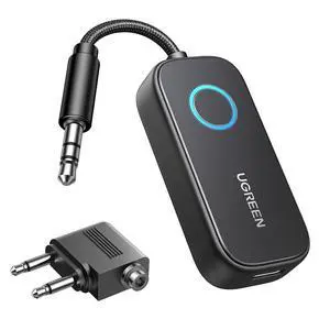 UGREEN Airplane Bluetooth Transmitter Receiver for 2 Airpods or Headphones, Airplane Travel Essentials 2-in-1 Wireless Bluetooth Adapter-Use with Any 3.5MM Jack on Flight, TV, Car Stereo, Treadmill UGREEN Airplane Bluetooth Transmitter Receiver for 2 Airpods or Headphones, Airplane Travel Essentials 2-in-1 Wireless Bluetooth Adapter-Use with Any 3.5MM Jack on Flight, TV, Car Stereo, Treadmill