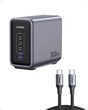 UGREEN Nexode 300W GaN Charging Station, 5-Port 140W Max Desktop Charger Compatible with MacBook Pro/Air/Neo, Dell XPS, iPhone 17/16/15, Galaxy S26/S25/S24, Pixel 10/9, iPad Air/Pro, Steam Deck UGREEN Nexode 300W GaN Charging Station, 5-Port 140W Max Desktop Charger Compatible with MacBook Pro/Air/Neo, Dell XPS, iPhone 17/16/15, Galaxy S26/S25/S24, Pixel 10/9, iPad Air/Pro, Steam Deck