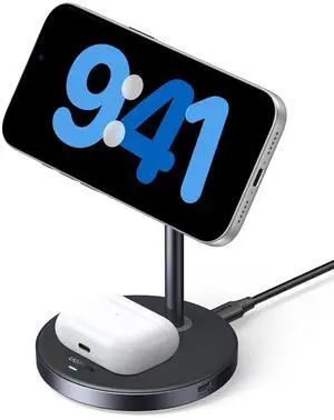 UGREEN Qi2 15W 2-in-1 MagSafe-Compatible Wireless Charging Stand UGREEN Qi2 15W 2-in-1 MagSafe-Compatible Wireless Charging Stand