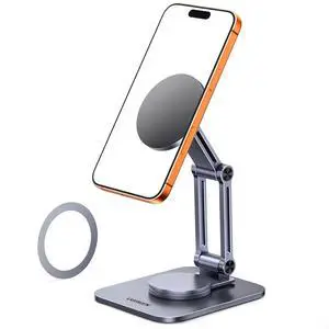 UGREEN 360° Rotation Magnetic iPhone Stand for MagSafe, Cell Phone Stand for Desk Ergonomic Design Adjustable Compatible with iPhone 17 Air 16 Pro 15 Pro Max 14 Plus 13 12 and MagSafe Case UGREEN 360° Rotation Magnetic iPhone Stand for MagSafe, Cell Phone Stand for Desk Ergonomic Design Adjustable Compatible with iPhone 17 Air 16 Pro 15 Pro Max 14 Plus 13 12 and MagSafe Case