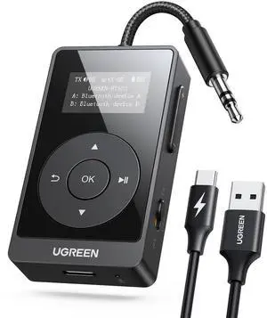 UGREEN Airplane Bluetooth 5.3 Transmitter Receiver for 2 Airpods, AptX Adaptive/HD Audio 3.5m Aux Bluetooth Adapter for Airplane TV Wireless Headphones, Travel Essentials for Flying UGREEN Airplane Bluetooth 5.3 Transmitter Receiver for 2 Airpods, AptX Adaptive/HD Audio 3.5m Aux Bluetooth Adapter for Airplane TV Wireless Headphones, Travel Essentials for Flying