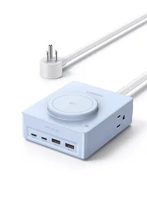 UGREEN 15W 8-Port Wireless Charger Power Strip with 5FT Extension Cord UGREEN 15W 8-Port Wireless Charger Power Strip with 5FT Extension Cord