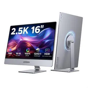UGREEN 16 Inch 2.5K Portable Monitor with Magnetic Stand for Work & Gaming UGREEN 16 Inch 2.5K Portable Monitor with Magnetic Stand for Work & Gaming