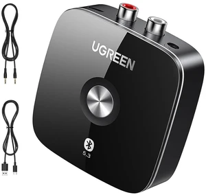 UGREEN Bluetooth AUX Adapter Built-in Battery, Support Dual Pairs Bluetooth 5.3 Receiver for Old Stereo, 3.5mm/ RCA Dual Channel for Home Stereo Speakers UGREEN Bluetooth AUX Adapter Built-in Battery, Support Dual Pairs Bluetooth 5.3 Receiver for Old Stereo, 3.5mm/ RCA Dual Channel for Home Stereo Speakers