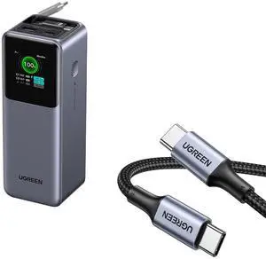 UGREEN 165W Power Bank + 2-Pack 100W Braided USB-C Cables UGREEN 165W Power Bank + 2-Pack 100W Braided USB-C Cables