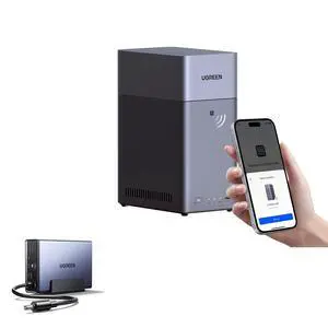 UGREEN DH2300 & US3000, 12000mAh Uninterruptible Battery Power Supply Bundle NAS DH2300 2-Bay Desktop NAS with 64TB Storage Capacity UGREEN DH2300 & US3000, 12000mAh Uninterruptible Battery Power Supply Bundle NAS DH2300 2-Bay Desktop NAS with 64TB Storage Capacity