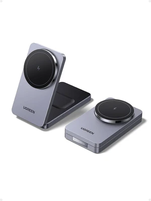 UGREEN MagFlow 2-in-1 MagSafe Compatible Foldable Wireless Charger Stand UGREEN MagFlow 2-in-1 MagSafe Compatible Foldable Wireless Charger Stand