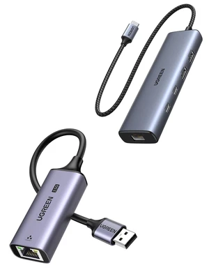 UGREEN USB to Ethernet Adapter 2.5Gb Bundle with 5-in-1 USB C 3.2 Hub Ethernet Adapter UGREEN USB to Ethernet Adapter 2.5Gb Bundle with 5-in-1 USB C 3.2 Hub Ethernet Adapter