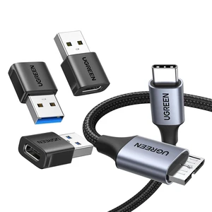 UGREEN 10 Gbps Micro B to USB C Hard Drive Cables+USB to USB C Adapter 3Pack UGREEN 10 Gbps Micro B to USB C Hard Drive Cables+USB to USB C Adapter 3Pack