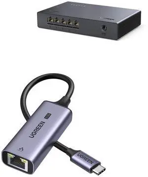 UGREEN USB C to Ethernet Adapter 2.5Gb Bundle with 2.5Gb Switch UGREEN USB C to Ethernet Adapter 2.5Gb Bundle with 2.5Gb Switch