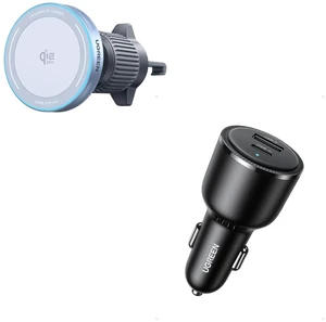 25W MagFlow Wireless Fast Charging Cradle Mount with 63W USB C Car Charger Adapter 25W MagFlow Wireless Fast Charging Cradle Mount with 63W USB C Car Charger Adapter