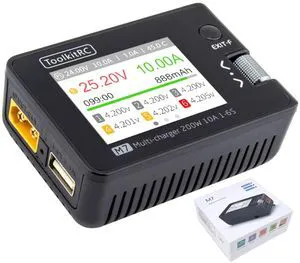 HTLNUZD ToolkitRC M7 Balance Charger Discharger 200W 10A DC 7-28V 1-6S Lipo Battery with Voltage Servo Checker ESC Receiver Signal Tester HTLNUZD ToolkitRC M7 Balance Charger Discharger 200W 10A DC 7-28V 1-6S Lipo Battery with Voltage Servo Checker ESC Receiver Signal Tester