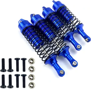 HTLNUZD Aluminum Front Rear Big Bore Shocks Absorber 4pcs Assembled Full Metal,for RC 1/10 Traxxas Slash 4x4 4WD Rustler Stampede Replacement of Parts 5862 HTLNUZD Aluminum Front Rear Big Bore Shocks Absorber 4pcs Assembled Full Metal,for RC 1/10 Traxxas Slash 4x4 4WD Rustler Stampede Replacement of Parts 5862