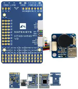 HTLNUZD Mateksys Wing V3 Flight Controller STM32H743VIT6 Built-in OSD Support Dual Camera INAV for RC FPV Airplane Fixed Wing Drones HTLNUZD Mateksys Wing V3 Flight Controller STM32H743VIT6 Built-in OSD Support Dual Camera INAV for RC FPV Airplane Fixed Wing Drones