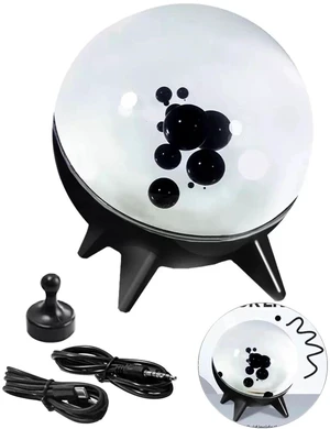HTLNUZD New Magnetic Fluid Pickup Music Rhythm for VenomMusic Rhythm Light Visualized Desktop, Trendy Ornament, Dance Liquid with Music Gift (Black) HTLNUZD New Magnetic Fluid Pickup Music Rhythm for VenomMusic Rhythm Light Visualized Desktop, Trendy Ornament, Dance Liquid with Music Gift (Black)