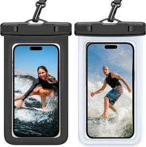 Waterproof Phone Pouch,2 Pack Black White Phone Waterproof Case,Cell Phone Dry Bag,Protection Level: IP68,Beach Cruise for Apple iPhone,Samsung,and More,Lanyard Included,(Fits Up to 8.3),Black,White Waterproof Phone Pouch,2 Pack Black White Phone Waterproof Case,Cell Phone Dry Bag,Protection Level: IP68,Beach Cruise for Apple iPhone,Samsung,and More,Lanyard Included,(Fits Up to 8.3),Black,White