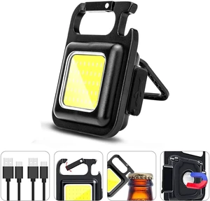 Rechargeable Keychain Flashlight High Lumen Super Bright LED Work Light with Magnet,Clip,Bottle Opener for Dog Walking,Car Repair, Emergency,Camping,EDC(500mAh) Rechargeable Keychain Flashlight High Lumen Super Bright LED Work Light with Magnet,Clip,Bottle Opener for Dog Walking,Car Repair, Emergency,Camping,EDC(500mAh)