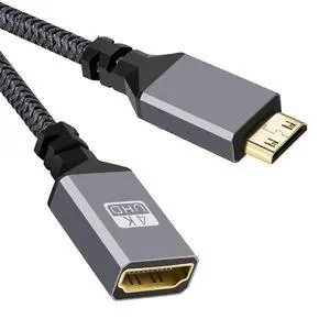xiwai 4K MINI HDMI 1.4 Male to HDMI Female Extension Cable for DV MP4 Camera DC Laptop, 0.15M/0.49FT xiwai 4K MINI HDMI 1.4 Male to HDMI Female Extension Cable for DV MP4 Camera DC Laptop, 0.15M/0.49FT
