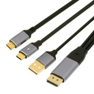xiwai Reversed Displayport to USB-C Cable 4K, DP Host Source to Type C Male Touch Screen Displays HDTV Cord for Laptop Monitor 2.0m/6.56ft xiwai Reversed Displayport to USB-C Cable 4K, DP Host Source to Type C Male Touch Screen Displays HDTV Cord for Laptop Monitor 2.0m/6.56ft