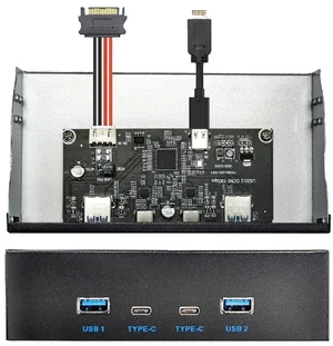 Xiwai 10Gbps USB 3.1 Front Panel Type-A & Type-C 4 Ports HUB to Type-E Connector Motherboard Cable 10Gbps for 5.25" CD-ROM Bay Tray Xiwai 10Gbps USB 3.1 Front Panel Type-A & Type-C 4 Ports HUB to Type-E Connector Motherboard Cable 10Gbps for 5.25" CD-ROM Bay Tray