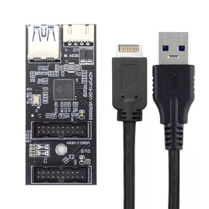 xiwai Dual Ports USB 3.0 19/20Pin Female Header Splitter to Type-E Cable or 19/20Pin PCBA Type Adapter Splitter HUB 5Gbps xiwai Dual Ports USB 3.0 19/20Pin Female Header Splitter to Type-E Cable or 19/20Pin PCBA Type Adapter Splitter HUB 5Gbps