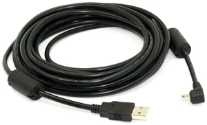 JSER Mini USB B Type 5pin Male Right Angled 90 Degree to USB 2.0 Male Data Cable with EMI Ferrite Core 5M JSER Mini USB B Type 5pin Male Right Angled 90 Degree to USB 2.0 Male Data Cable with EMI Ferrite Core 5M