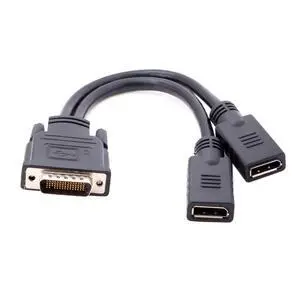JSER DMS-59Pin Male to Dual DP Displayport Female Splitter Extension Cable for PC Graphics Card JSER DMS-59Pin Male to Dual DP Displayport Female Splitter Extension Cable for PC Graphics Card