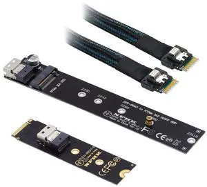 xiwai NGFF M-Key NVME Male to Female Extension Cable 40cm with SFF-8654 Connector for Mainboard SSD 2280/22110 xiwai NGFF M-Key NVME Male to Female Extension Cable 40cm with SFF-8654 Connector for Mainboard SSD 2280/22110