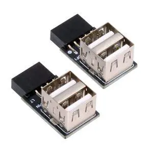 xiwai 2pcs/lot 9Pin 10Pin Header Motherboard Internal to Dual USB 2.0 Female Adapter Converter Horizontal Type High Speed 480 Mbps for Laptops, Tablets xiwai 2pcs/lot 9Pin 10Pin Header Motherboard Internal to Dual USB 2.0 Female Adapter Converter Horizontal Type High Speed 480 Mbps for Laptops, Tablets