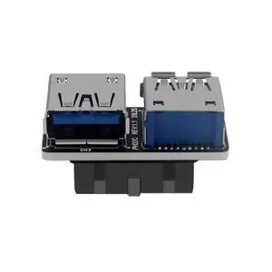 xiwai Dual USB 3.0 A Type Female to Motherboard 20/19 Pin Box Header Slot Adapter PCBA Flat Type xiwai Dual USB 3.0 A Type Female to Motherboard 20/19 Pin Box Header Slot Adapter PCBA Flat Type