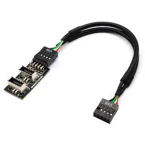 xiwai Dual USB 3.1 Front Panel Socket Key-A Type-E to USB 2.0 9Pin 10Pin Mainboard Header Male Cable Extension Adapter xiwai Dual USB 3.1 Front Panel Socket Key-A Type-E to USB 2.0 9Pin 10Pin Mainboard Header Male Cable Extension Adapter