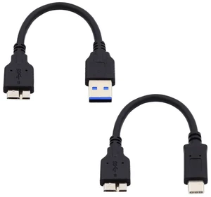xiwai 2pcs/Set USB 3.1 USB-C Type-C to Micro 3.0 and USB 3.0 Type-A Male to Micro 3.0 B Male Disk SSD Data Cable 15cm xiwai 2pcs/Set USB 3.1 USB-C Type-C to Micro 3.0 and USB 3.0 Type-A Male to Micro 3.0 B Male Disk SSD Data Cable 15cm