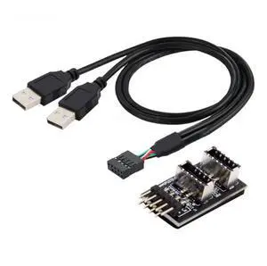 xiwai Key-A Type-E Dual USB 3.1 Front Panel Socket to USB 2.0 Type-A 9Pin 10Pin Mainboard Header Male Cable Extension Adapter xiwai Key-A Type-E Dual USB 3.1 Front Panel Socket to USB 2.0 Type-A 9Pin 10Pin Mainboard Header Male Cable Extension Adapter