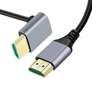 xiwai 8K HDMI 2.1 Ultra Thin HDTV Cable 0.5m 4K Hyper Super Flexible Slim Cord Down Angled 90 Degree Type-A Male to Male for Computer HDTV Projector Home Theatre xiwai 8K HDMI 2.1 Ultra Thin HDTV Cable 0.5m 4K Hyper Super Flexible Slim Cord Down Angled 90 Degree Type-A Male to Male for Computer HDTV Projector Home Theatre