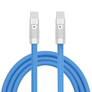 xiwai 120W Power Type C USB-C to USB-C Liquid Silicone Ultra Soft USB2.0 Data Blue Cable Fast Charge for Laptop Tablet Phone 1M xiwai 120W Power Type C USB-C to USB-C Liquid Silicone Ultra Soft USB2.0 Data Blue Cable Fast Charge for Laptop Tablet Phone 1M