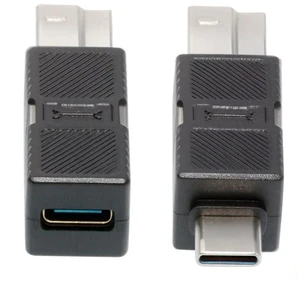 xiwai 2 Pack USB 3.0 Type-B Male to USB3.0 USB-C Male Female Printer Adapter Kit Data Extension Converter Plug 5Gbps for Disk SSD Camera Black xiwai 2 Pack USB 3.0 Type-B Male to USB3.0 USB-C Male Female Printer Adapter Kit Data Extension Converter Plug 5Gbps for Disk SSD Camera Black