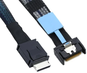 xiwai PCI-E 5.0 MCIO PCI-E Mini Cool Edge IO 4i 38Pin Male to Oculink 4X SFF-8611 Extender Cable 50cm/1.6ft xiwai PCI-E 5.0 MCIO PCI-E Mini Cool Edge IO 4i 38Pin Male to Oculink 4X SFF-8611 Extender Cable 50cm/1.6ft